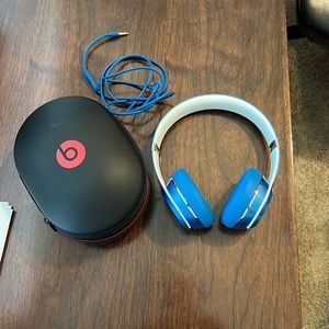 Beats Solo blue wired.